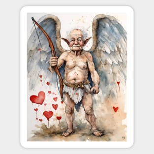 Elderly Cupid Sticker